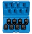 8 Piece 1/2" Drive 4 Point Pipe Plug Impact Socket Set